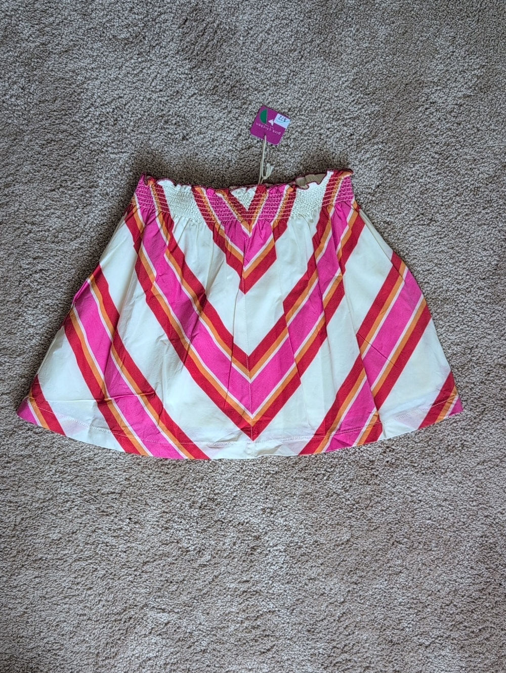 NWT Pink Chicken Striped Skirt (Size 3t)